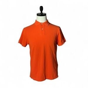 Cremieux Mens Polo Shirt‎ M Medium Orange Cotton Short Sleeve Casual
